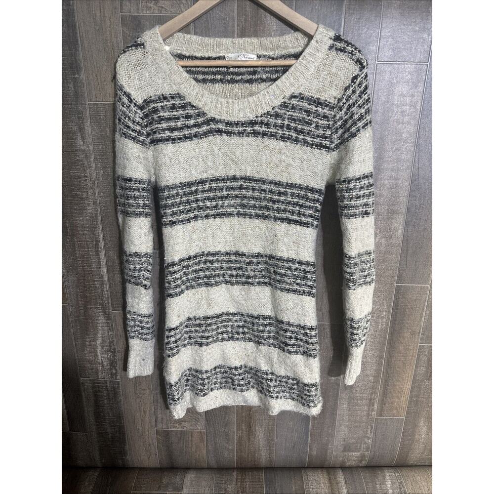 Mizumi Women’s Soft Sweater Cream/Black‎ size large